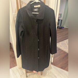 L.L. Bean Bellandi Black Wool Coat